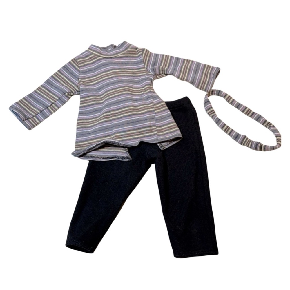 Vintage 90s American Girl Doll 18”‎ Striped Shirt Headband and Pants